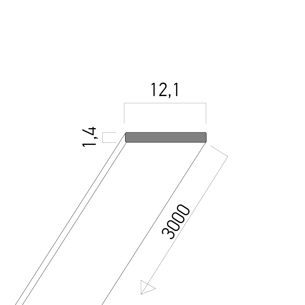 PRF 051 Profilo in alluminio -  - ARELUX